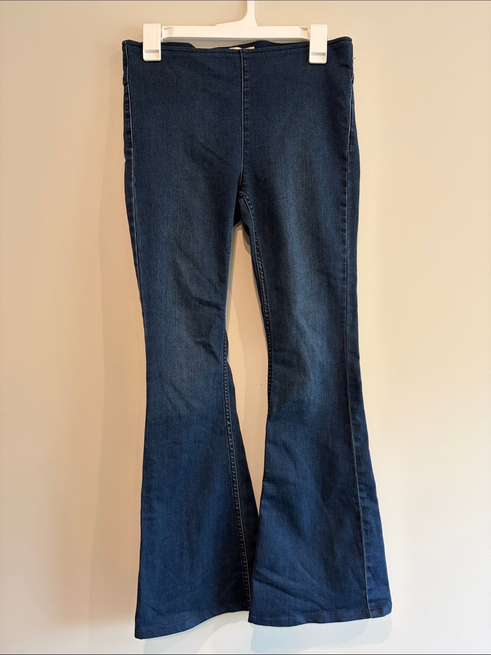 Free People Penny Pull On Flare Jeans- Dark Wash